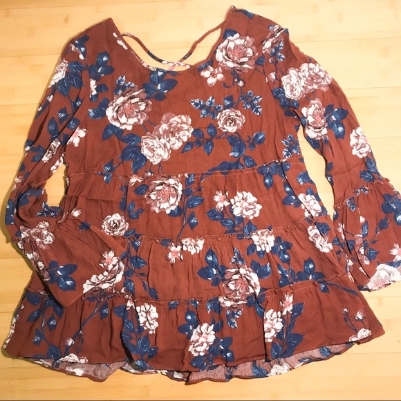 Floral Tiered Shirt - Picture 1 of 2